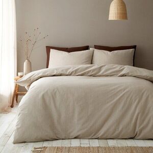 Taupe povlečení na dvoulůžko 200x200 cm Cotton Rich Narrow Woven Stripe – Pineapple Elephant obraz