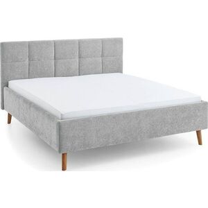 Šedá čalouněná dvoulůžková postel s úložným prostorem s roštem 180x200 cm Nova – Meise Möbel obraz