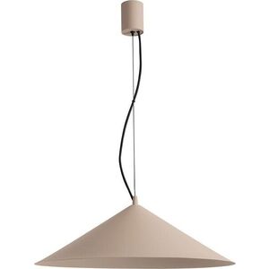 Taupe kovové LED závěsné svítidlo ø 50 cm FINT – Thoro obraz