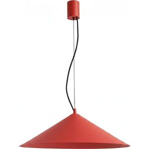 Červené kovové LED závěsné svítidlo ø 50 cm FINT – Thoro obraz