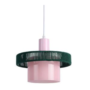 Tmavě zelené/růžové skleněné závěsné svítidlo ø 25 cm Firenze Long – Leitmotiv obraz