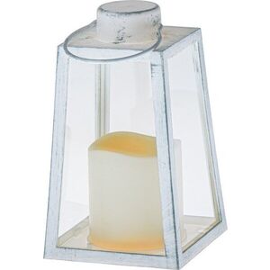 Bílá LED lucerna na baterky (výška 18 cm) – Dakls obraz