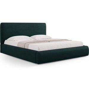 Tmavě zelená čalouněná dvoulůžková postel s úložným prostorem s roštem 180x200 cm Colonel – Cosmopolitan Design obraz
