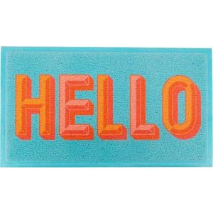 Rohožka z recyklovaného plastu 40x70 cm Blue Hello – Artsy Doormats obraz