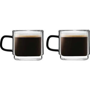 Skleněné hrnky na espresso v sadě 2 ks 80 ml Carbon – Vialli Design obraz
