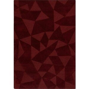 Vínový ručně tkaný vlněný koberec 120x170 cm Shard Red – Flair Rugs obraz