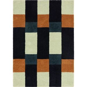Tmavě modrý ručně tkaný koberec z recyklovaných vláken 160x230 cm Franka – MADE obraz