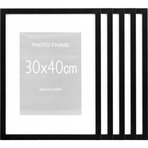 Černé rámečky v sadě 5 ks 30x40 cm Marbella – House Nordic obraz