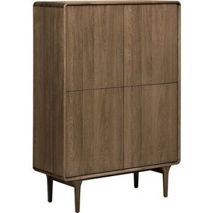Tmavě hnědá skříňka v dekoru dubu 100x140x40 cm Darwin – House Nordic obraz