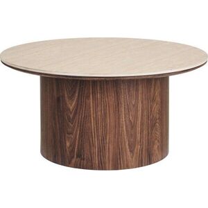 Béžový/tmavě hnědý kulatý konferenční stolek s keramickou deskou ø 80 cm Delphi – House Nordic obraz