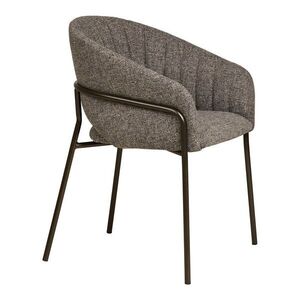 Šedé ocelové jídelní křeslo s područkami Costa – House Nordic obraz