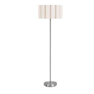 Béžová/ve stříbrné barvě lněná stojací lampa (výška 150 cm) Wattom – House Nordic obraz