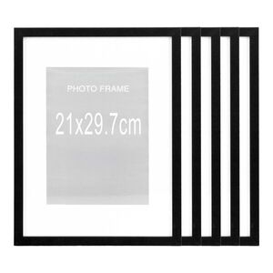 Černé rámečky v sadě 5 ks 21x30 cm Marbella – House Nordic obraz