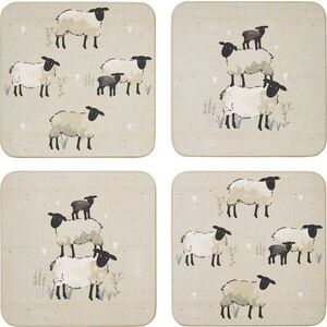 Taupe korkové podtácky v sadě 4 ks Highland Sheep – Cooksmart ® obraz