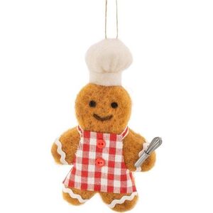 Textilní vánoční ozdoba 8 cm Pastry Chef Gingerbread – Sass & Belle obraz