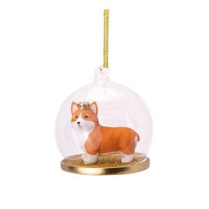 Vánoční ozdoba z polyresinu 7 cm Corgi with Crown – Sass & Belle obraz
