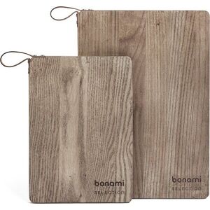 Servírovací dřevěná prkénka v sadě 2 ks 33 x 23 cm Rustic – Bonami Selection obraz