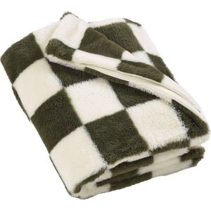 Bílá/zelená deka 130x170 cm Cosy Soft Checkerboard – Catherine Lansfield obraz