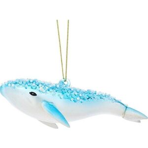 Skleněná ručně vyrobená vánoční ozdoba 16 cm Glitter Humpback Whale – Sass & Belle obraz