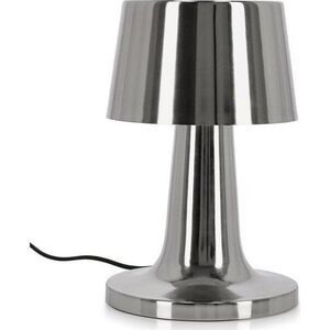 Kovová LED stolní lampa ve stříbrné barvě s kovovým stínidlem (výška 51 cm) Turner – Bizzotto obraz
