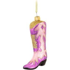 Skleněná vánoční ozdoba 7 cm Cowboy Boot – Sass & Belle obraz