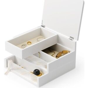 Matně bílý dřevěný koupelnový organizér Malibu – Umbra obraz