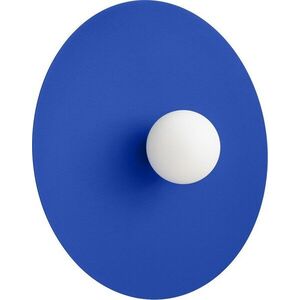 Tmavě modré kovové nástěnné svítidlo ø 50 cm AKE – Thoro obraz