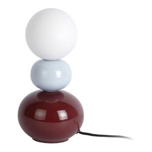 Vínová/světle modrá keramická stolní lampa (výška 26 cm) Firenze Pellet – Leitmotiv obraz