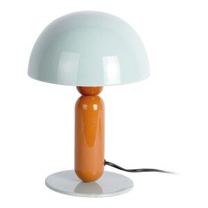 Oranžová/šedomodrá kovová stolní lampa (výška 30 cm) Firenze round – Leitmotiv obraz