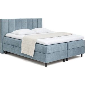 Modrá čalouněná dvoulůžková postel s úložným prostorem s matrací/s topperem 180x200 cm Elva Bold Line - II. jakost – Bonami Selection obraz