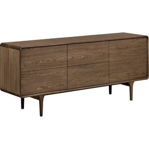Tmavě hnědá komoda v dekoru dubu 180x75x45 cm Darwin – House Nordic obraz
