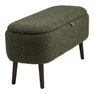 Zelená lavice z textilie bouclé Harlow – House Nordic obraz