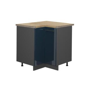 Vicco ROHOVÁ SKŘÍŇKA Fame-Line Tmavě modrá s vysokým leskem 80.5 cm , PD Dub obraz