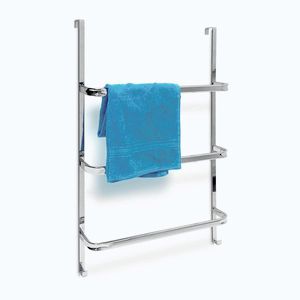 Relaxdays VĚŠÁK Stříbrný na dveře 3-tyče 85 cm obraz