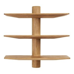 Nástěnná police Calcata, 3 patra, dub, 55 × 55, 5 cm - House Nordic obraz