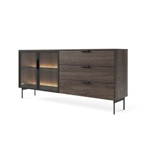 ArtLas Komoda NAIRE 181 2D3S s LED osvětlením | dub dunin obraz