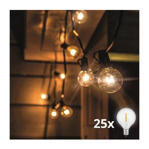 Brilagi - LED Venkovní dekorační řetěz GIRLANDA 25xE12 20m černá IP44 teplá bílá WO794-OEM2 obraz