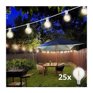 Brilagi - LED Venkovní dekorační řetěz GIRLANDA 25xE12 20m bílá IP44 teplá bílá WO794-W-OEM1 obraz