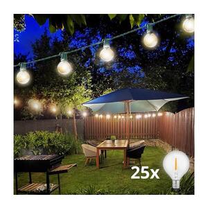 Brilagi -LED Venkovní dekorační řetěz GIRLANDA 25xE12 20m zelená IP44 teplá bílá WO794-G-OEM1 obraz