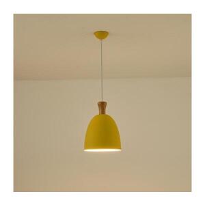 Eurolamp Lustr na lanku SIMPLO 1xE27/15W/230V žlutá pr. 23 cm 144-24120 obraz