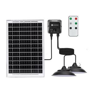 B.V. - LED Solární lustr se senzorem 2xLED/35W/12V 6000mAh 6500K pr.15cm+DO B1020135S obraz
