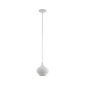 Eglo 97212 - Lustr na lanku CAMBORNE 1xE27/60W/230V bílá pr. 190 mm 97212 obraz