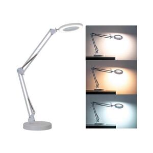 BRILAGI - LED Stmívatelná stolní lampa s lupou LED/12W/5V 3000/4200/6000K bílá BRI008 obraz