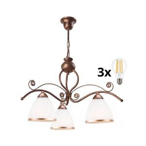 BRILAGI - LED Lustr na řetězu ANTICO 3xE27/60W/230V bronz patina 8590828606635 obraz