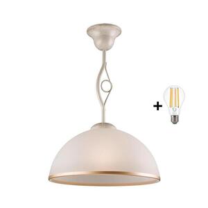 BRILAGI - LED Lustr na tyči ANTICO 1xE27/60W/230V bílá patina 8590828606666 obraz