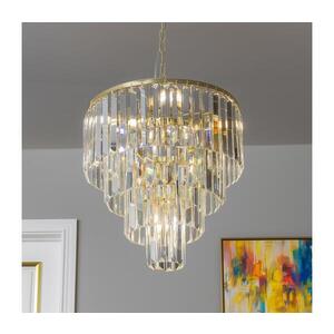 BRILAGI - LED Křišťálový lustr na řetězu MOZART 5xE14/40W/230V zlatá BG-17106/4+1-GLD obraz