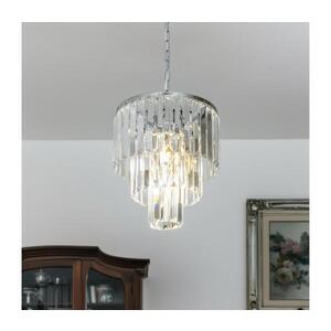 BRILAGI - LED Křišťálový lustr na řetězu MOZART 4xE14/40W/230V lesklý chrom BG-17106/3+1-CHR obraz