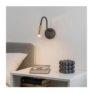 BRILAGI -LED Stmívatelná flexibilní nástěnná lampa MAYA 1xG9/4W/230V černá/zlatá BRI087 obraz