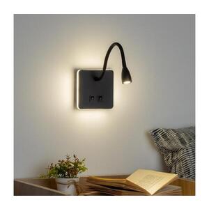 BRILAGI - LED Flexibilní nástěnná lampa MAYA Double LED/4W/230V + LED/3W černá BRI099 obraz