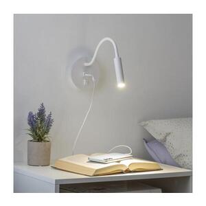 BRILAGI - LED Flexibilní nástěnná lampa s USB portem MAYA LED/3W/230V bílá BRI102 obraz